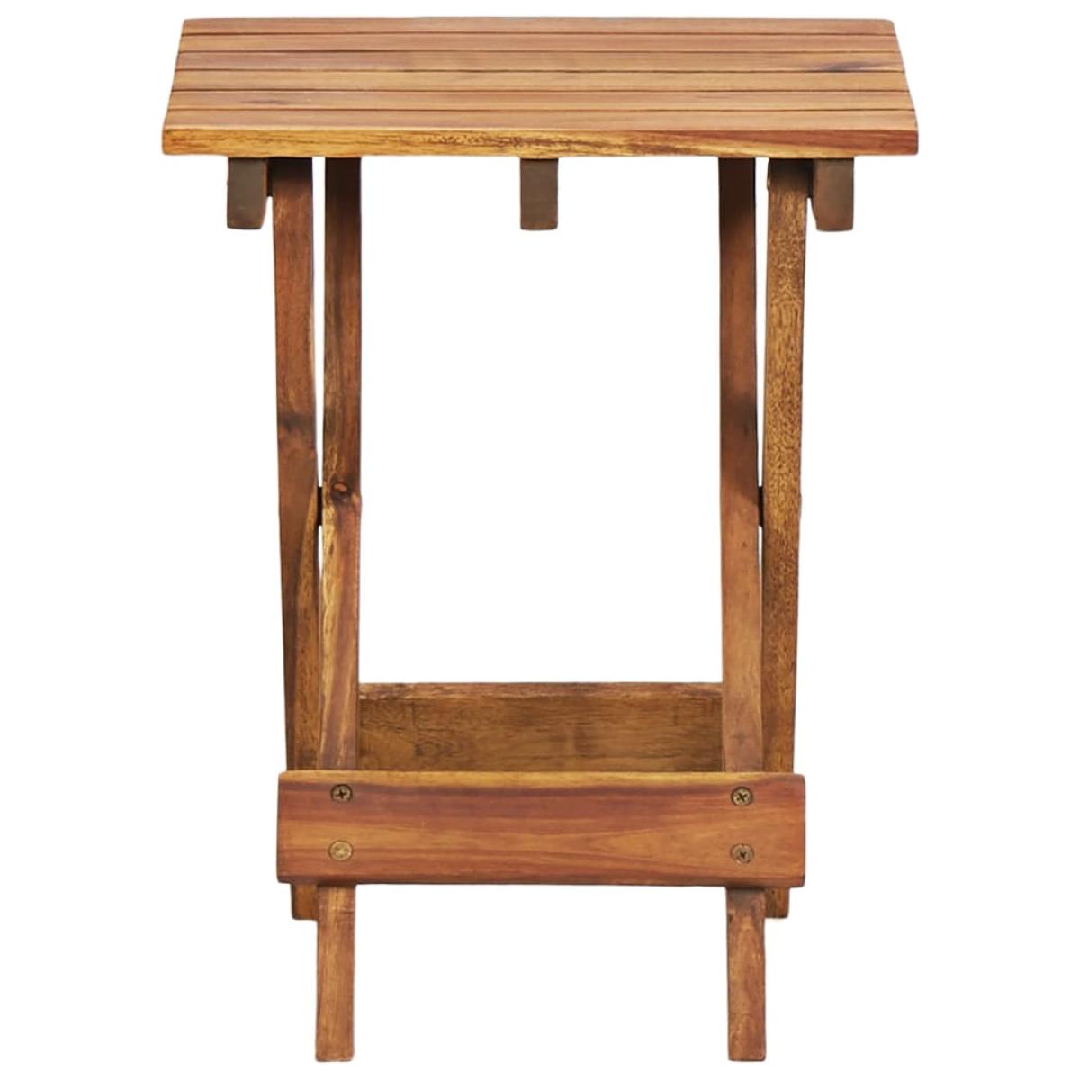Soporte para plantas de madera maciza de acacia 30x30x38 cm  
