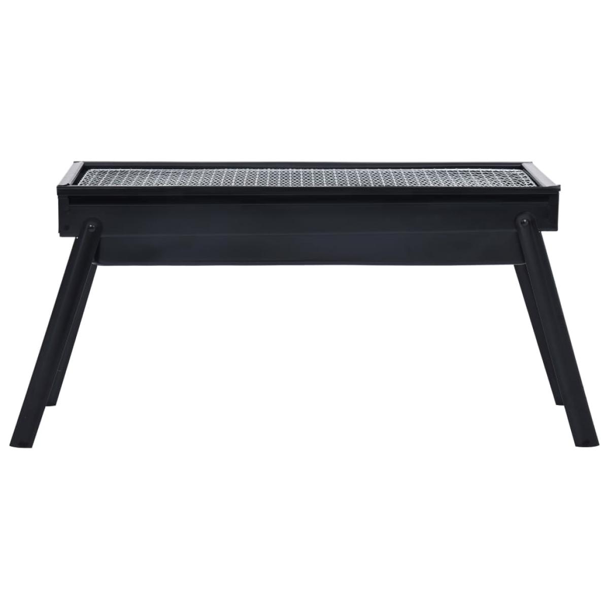 Barbacoa portátil para camping de acero 60x22,5x33 cm