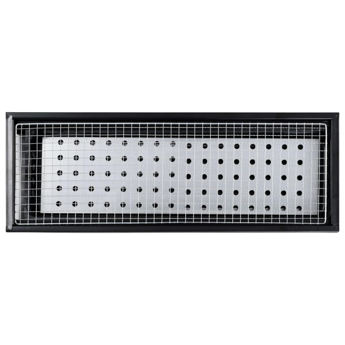 Barbacoa portátil para camping de acero 60x22,5x33 cm