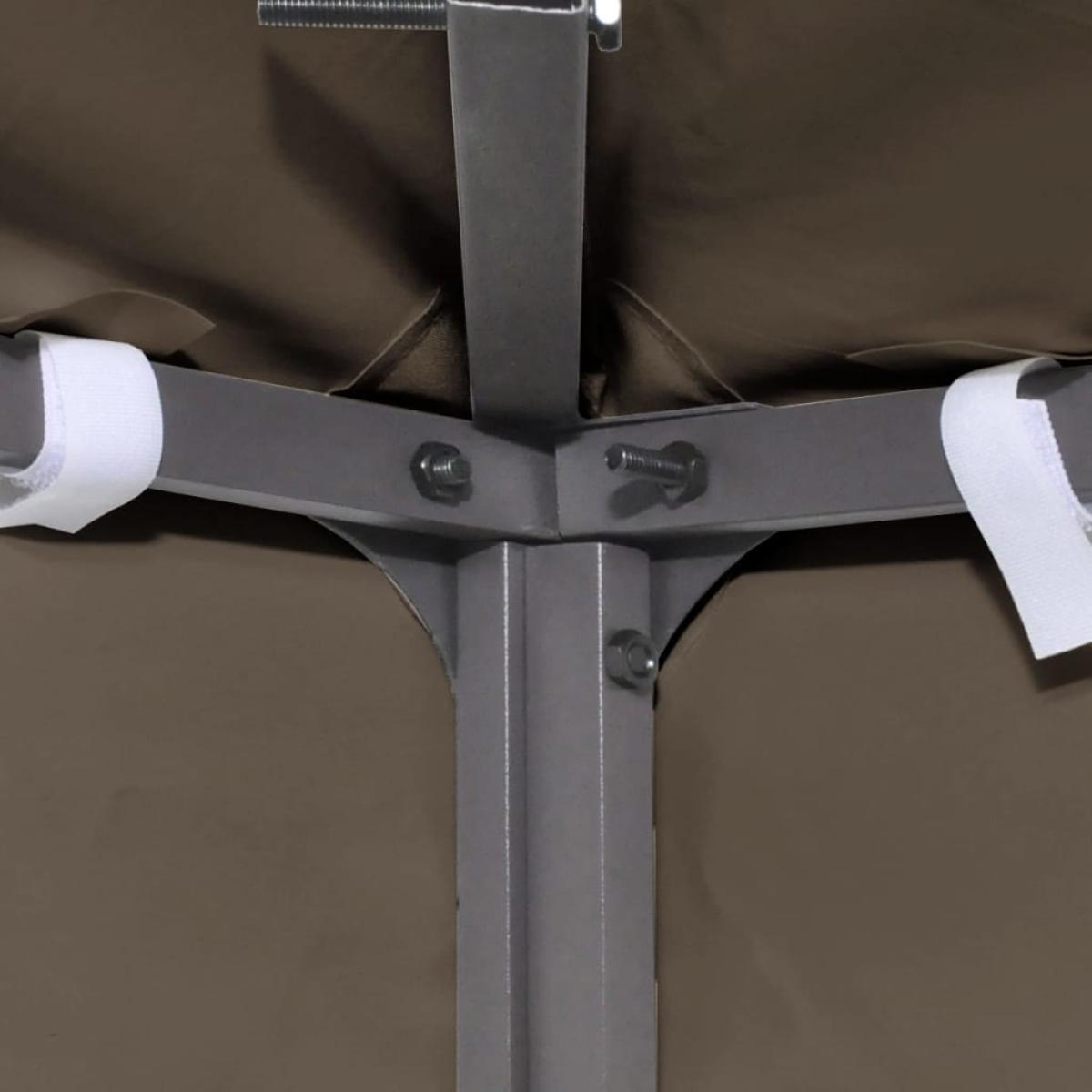 Toldo de cenador gris topo 310 g/m² 3x4 m