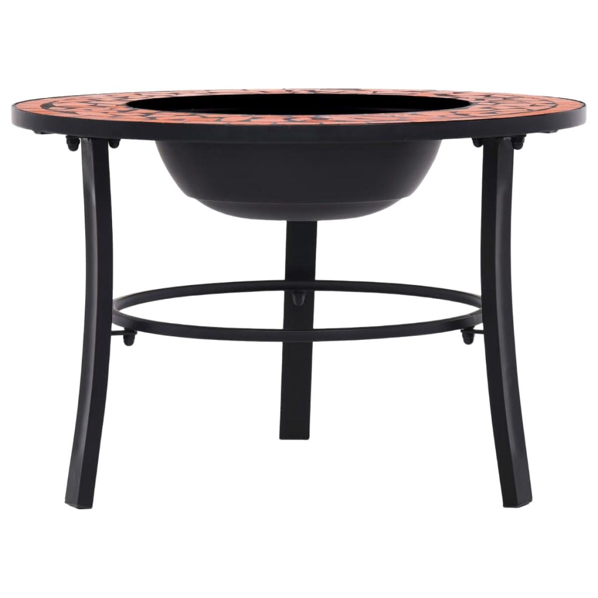 Brasero de mosaico cerámica terracota 68 cm