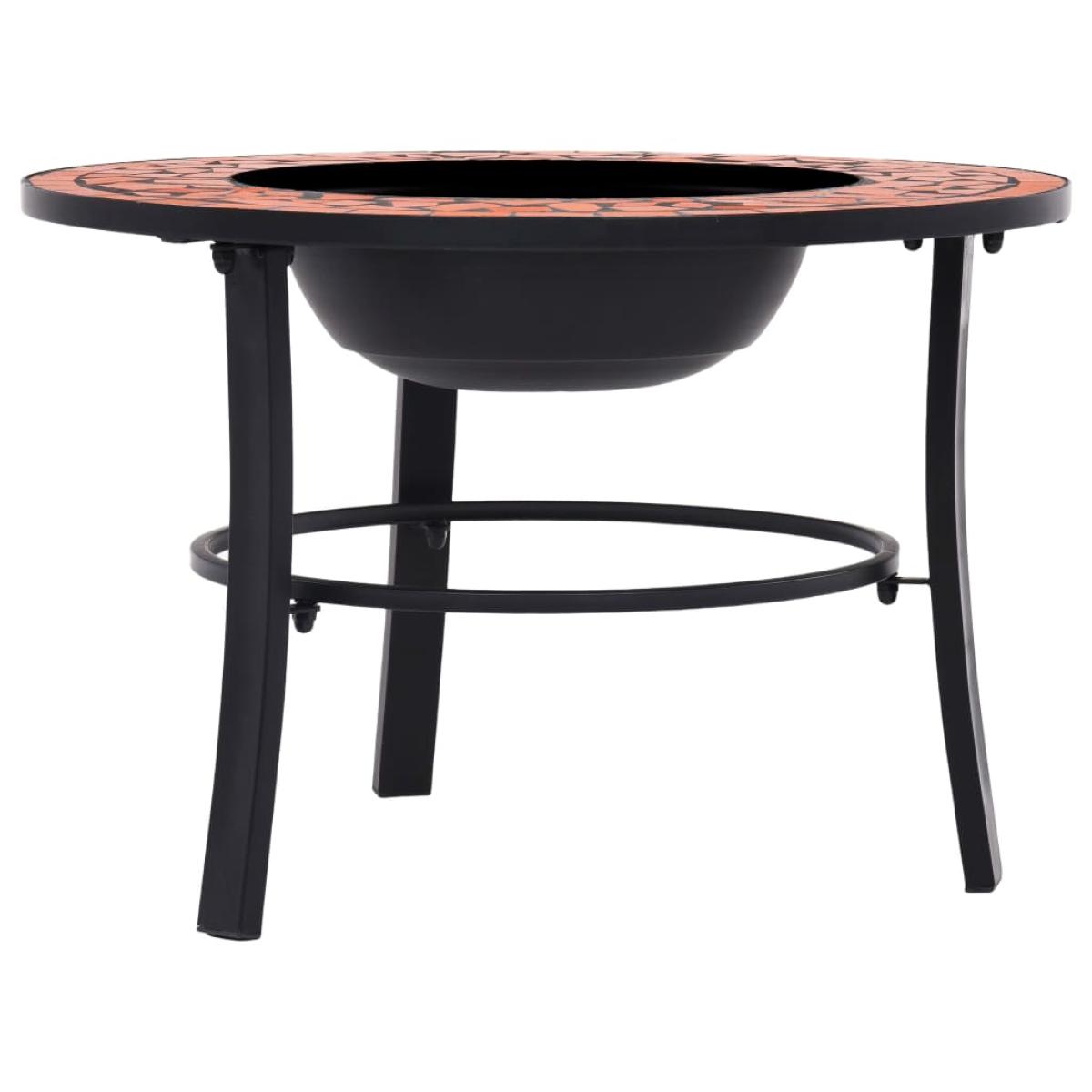 Brasero de mosaico cerámica terracota 68 cm