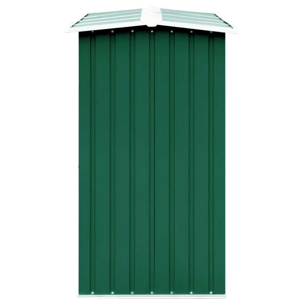 Casetilla para leña acero galvanizado verde 30x92x153 cm