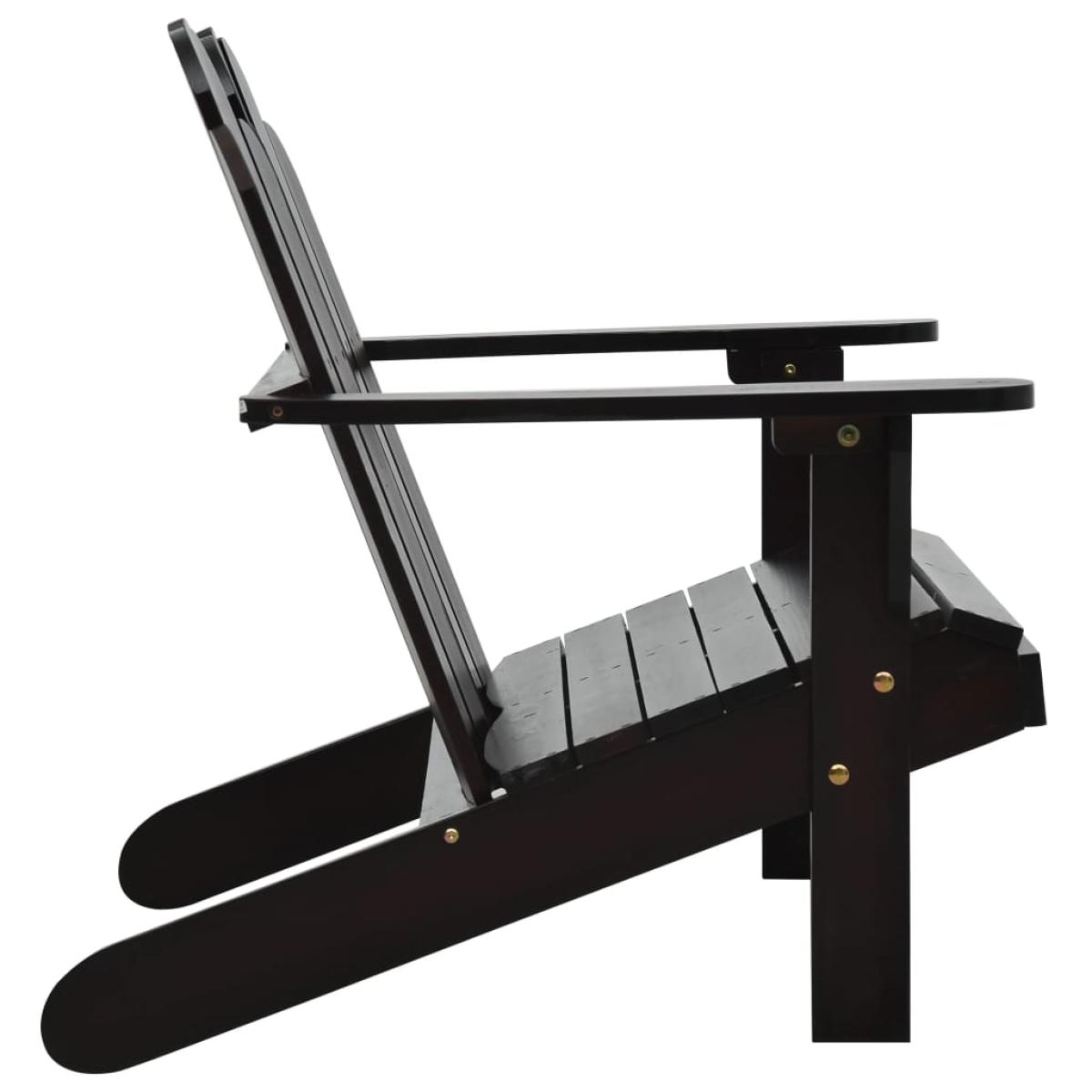 Silla Adirondack doble madera marrón