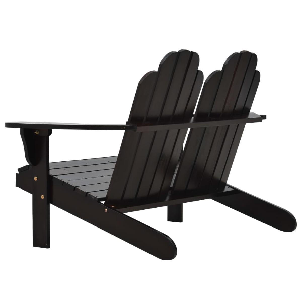 Silla Adirondack doble madera marrón