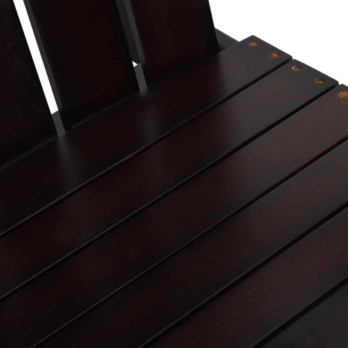 Silla Adirondack doble madera marrón