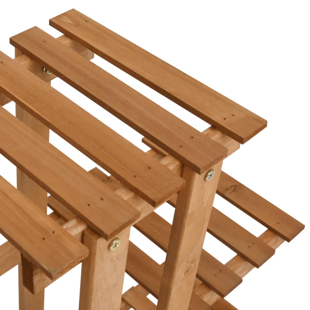 Soporte para plantas de madera de abeto 83x25x83 cm