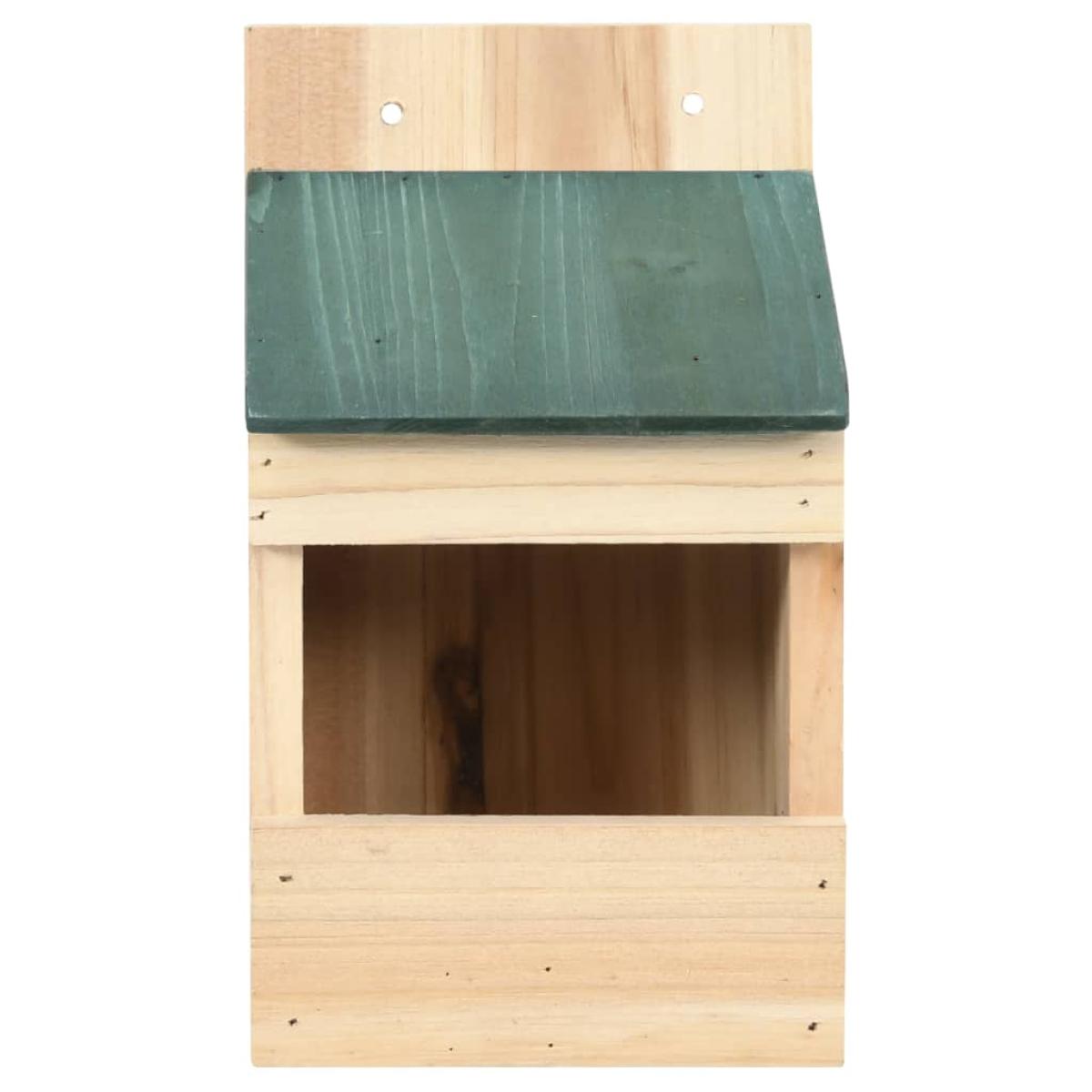 Casa para pájaros 4 unidades madera de abeto 12x16x20 cm