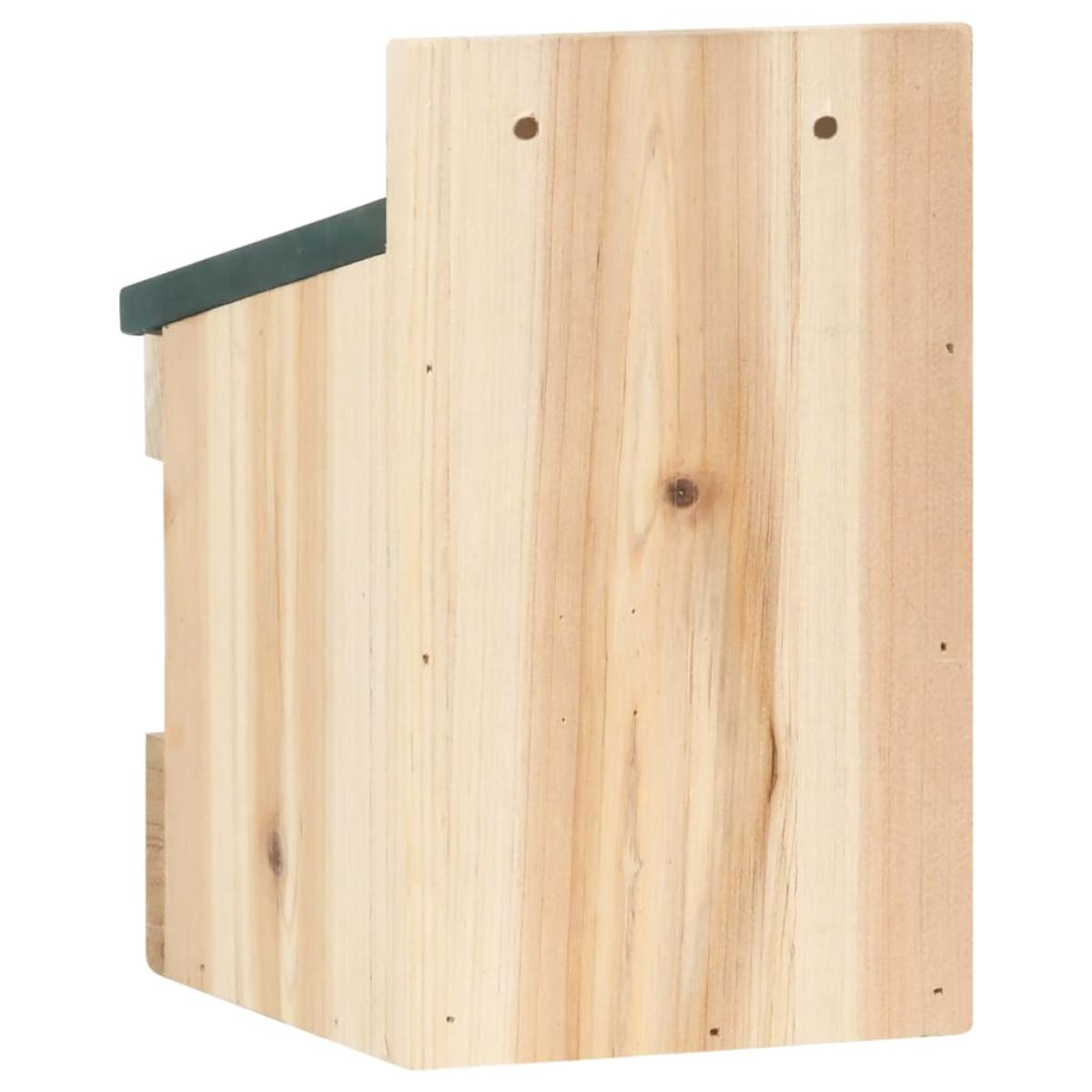 Casa para pájaros 4 unidades madera de abeto 12x16x20 cm