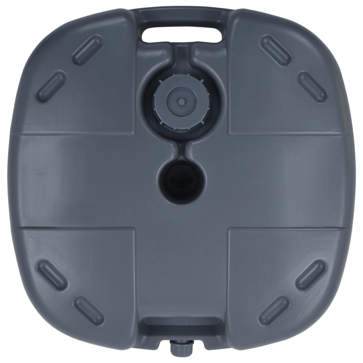 Base de sombrilla portátil rellenable con arena/agua gris