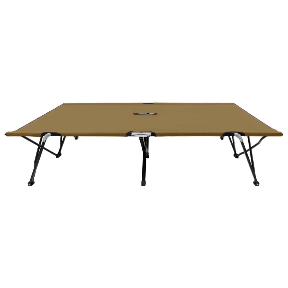 Tumbona plegable para 2 personas acero gris taupe