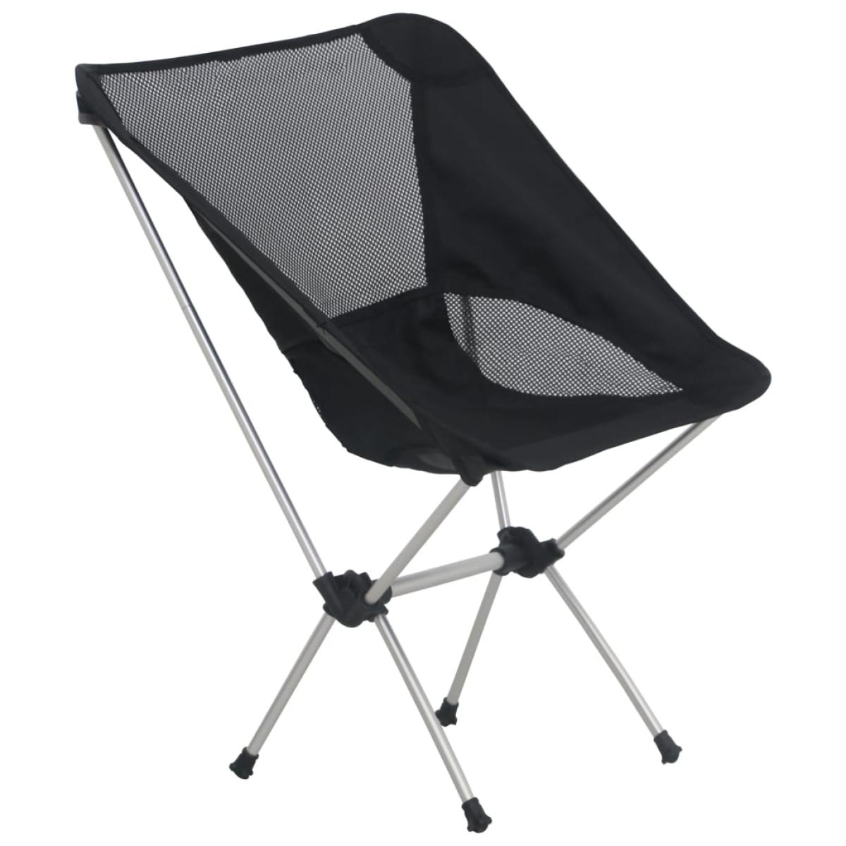 Sillas camping plegables 2 uds con bolsa aluminio 54x50x65 cm