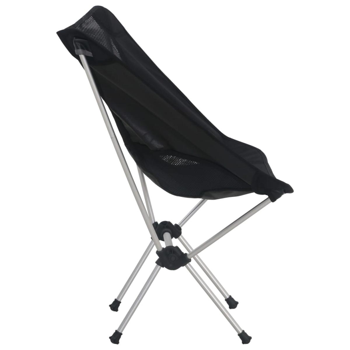 Sillas camping plegables 2 uds con bolsa aluminio 54x50x65 cm