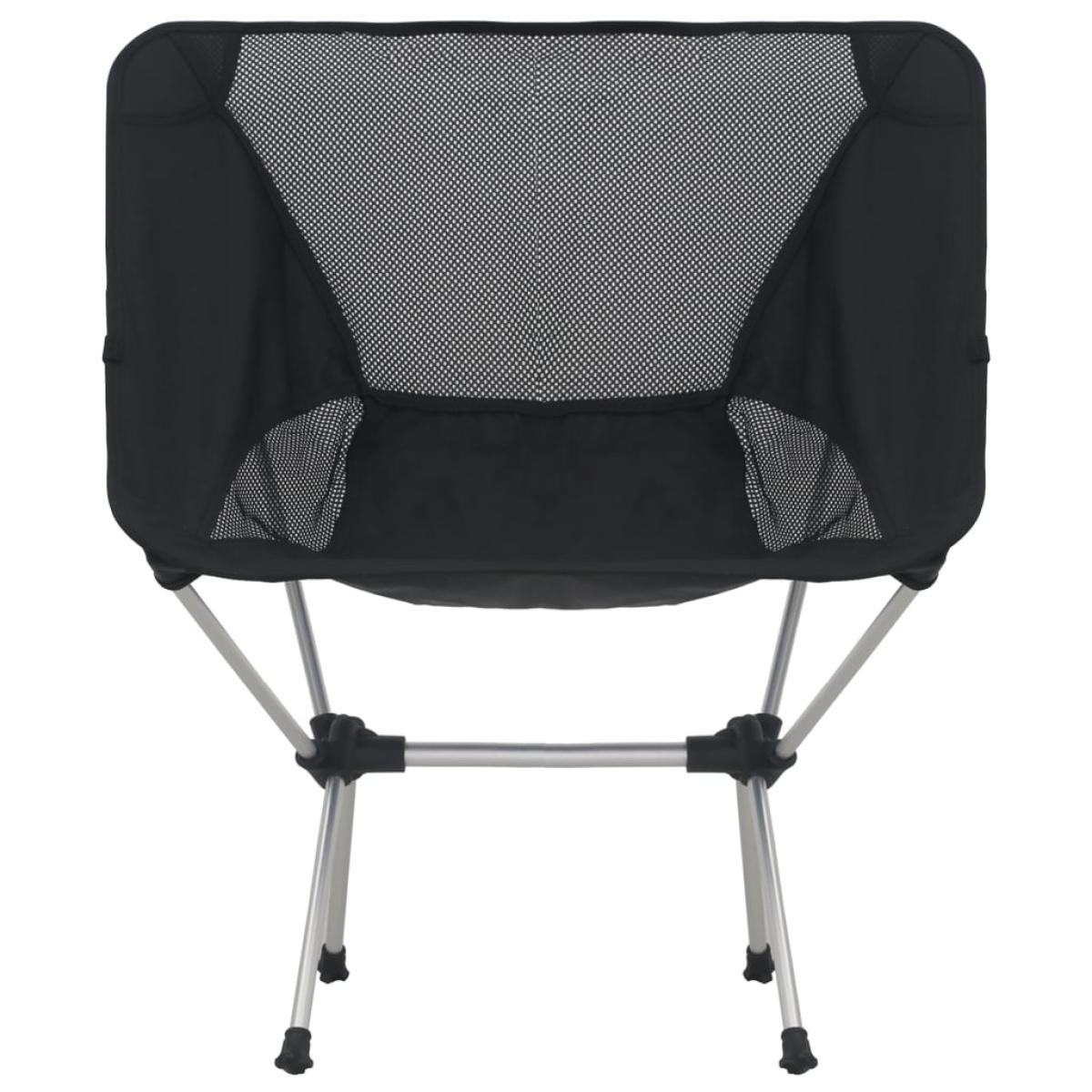 Sillas camping plegables 2 uds con bolsa aluminio 54x50x65 cm