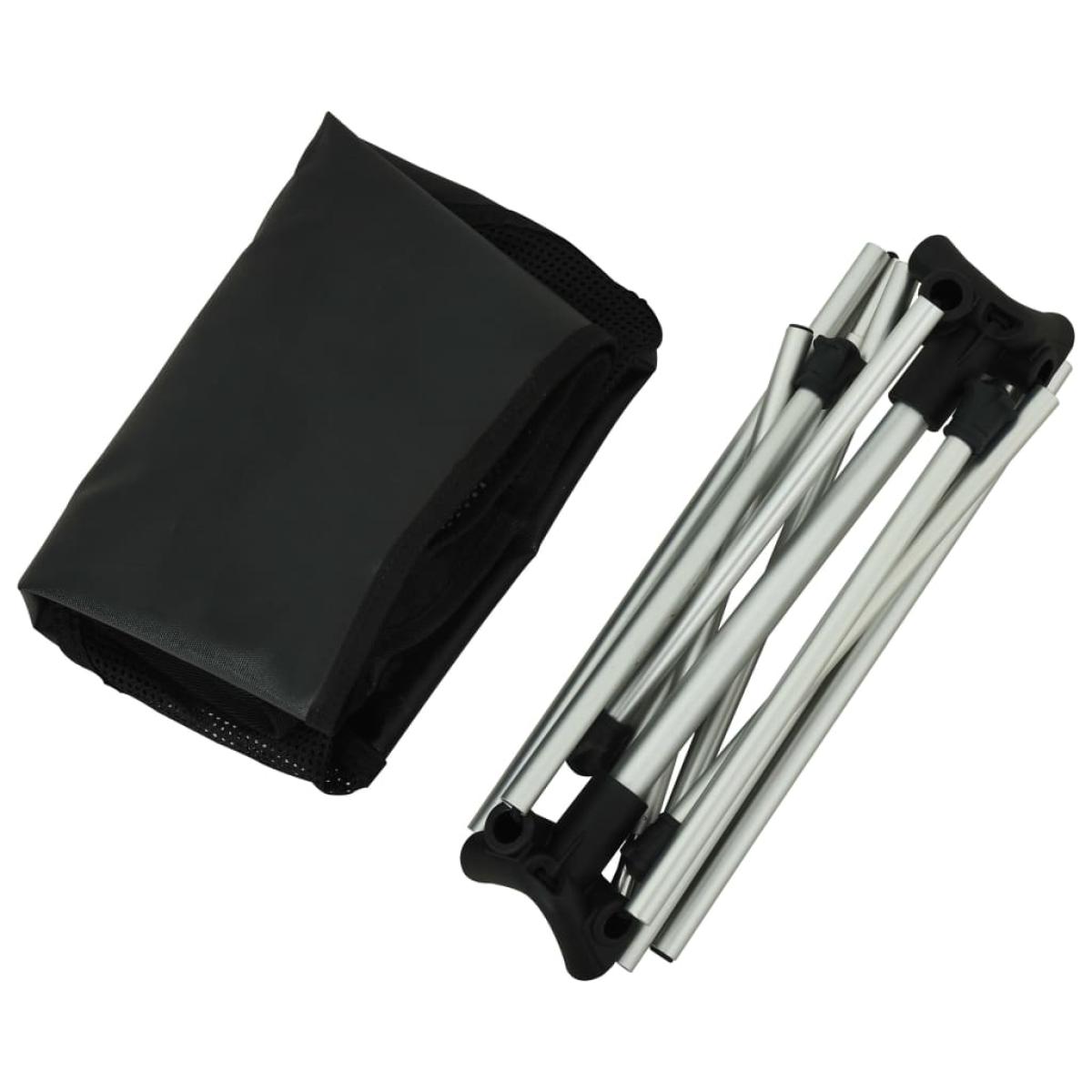 Sillas camping plegables 2 uds con bolsa aluminio 54x50x65 cm