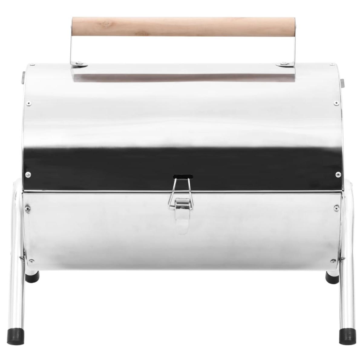 Barbacoa de carbón de sobremesa acero inoxidable doble parrilla