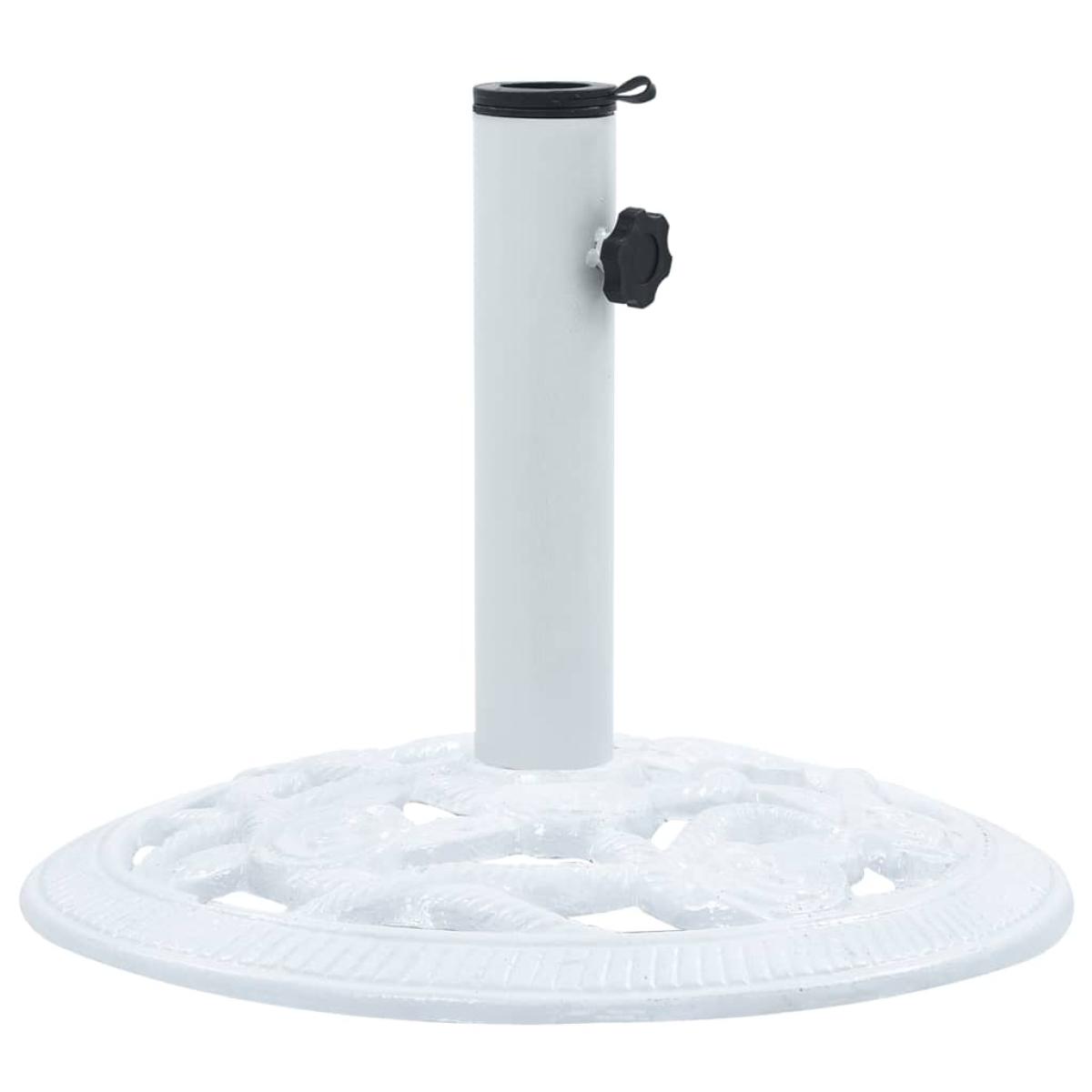 Base de sombrilla de hierro fundido blanco 9 kg 40 cm