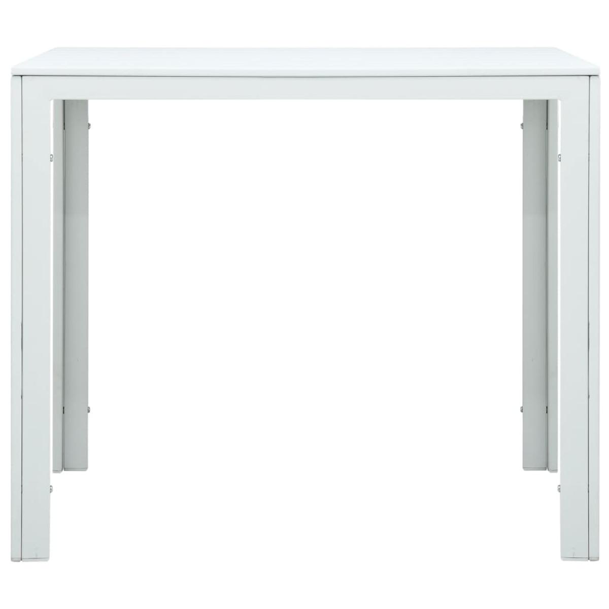 Mesa de centro de HDPE con aspecto de madera blanco 78x78x74 cm