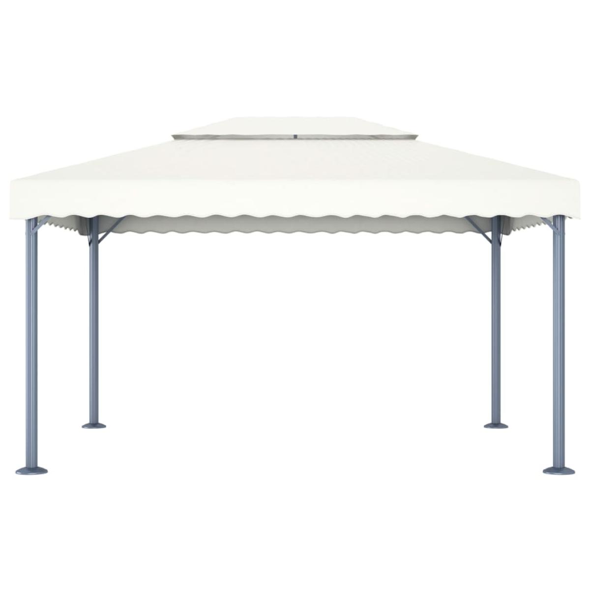 Cenador color crema aluminio 400x300 cm