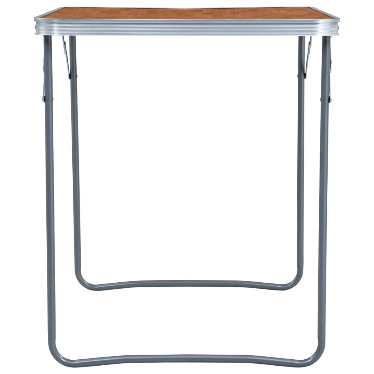 Mesa de camping plegable con estructura metálica 80x60 cm