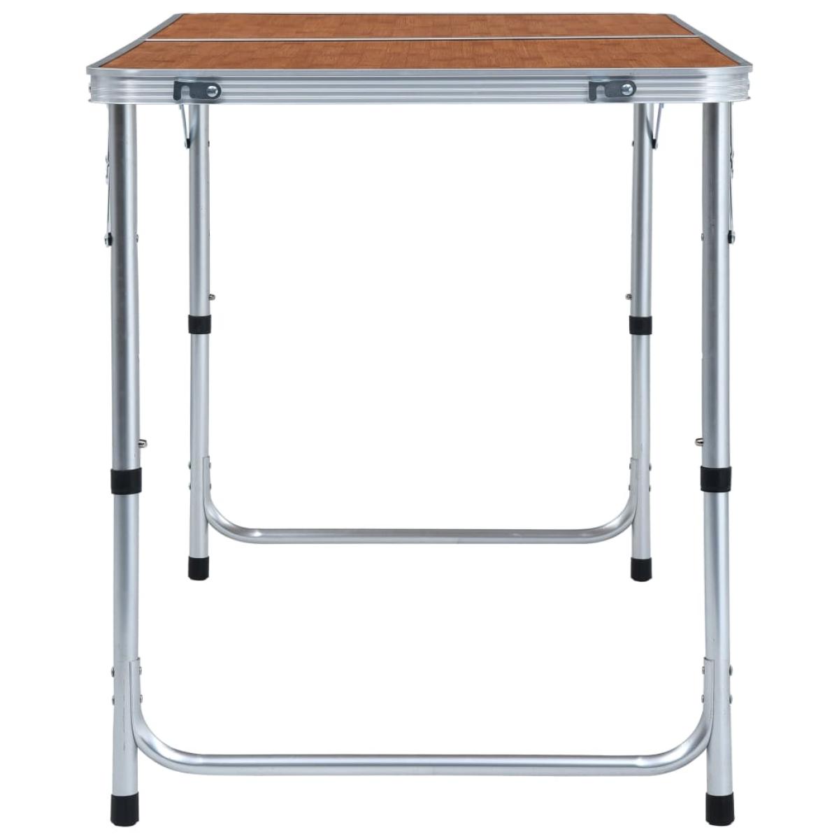 Mesa de camping plegable de aluminio 120x60 cm