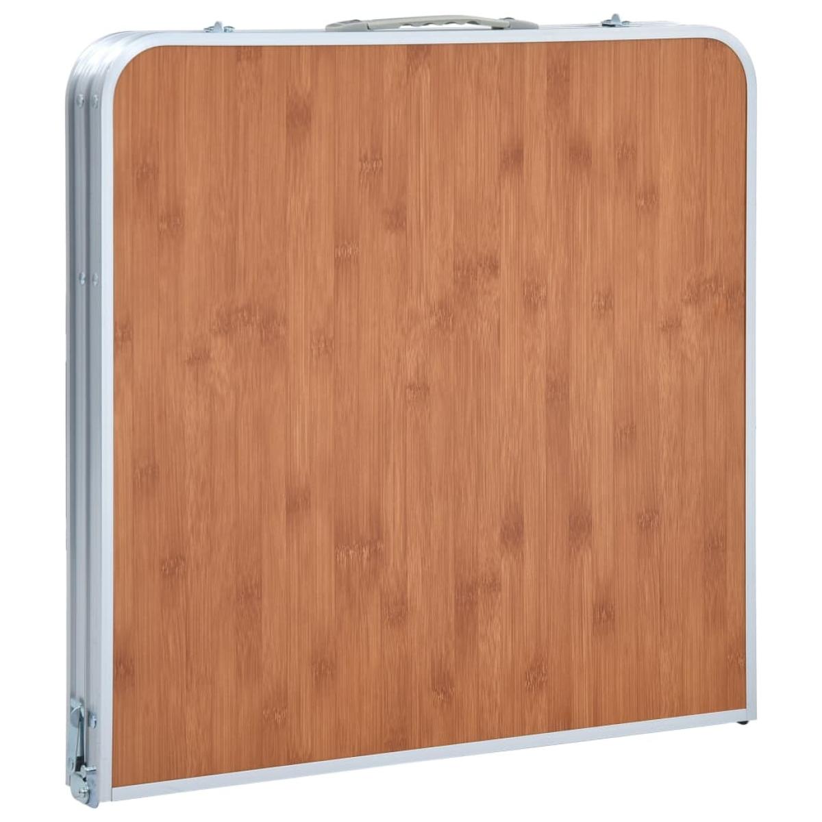 Mesa de camping plegable de aluminio 120x60 cm