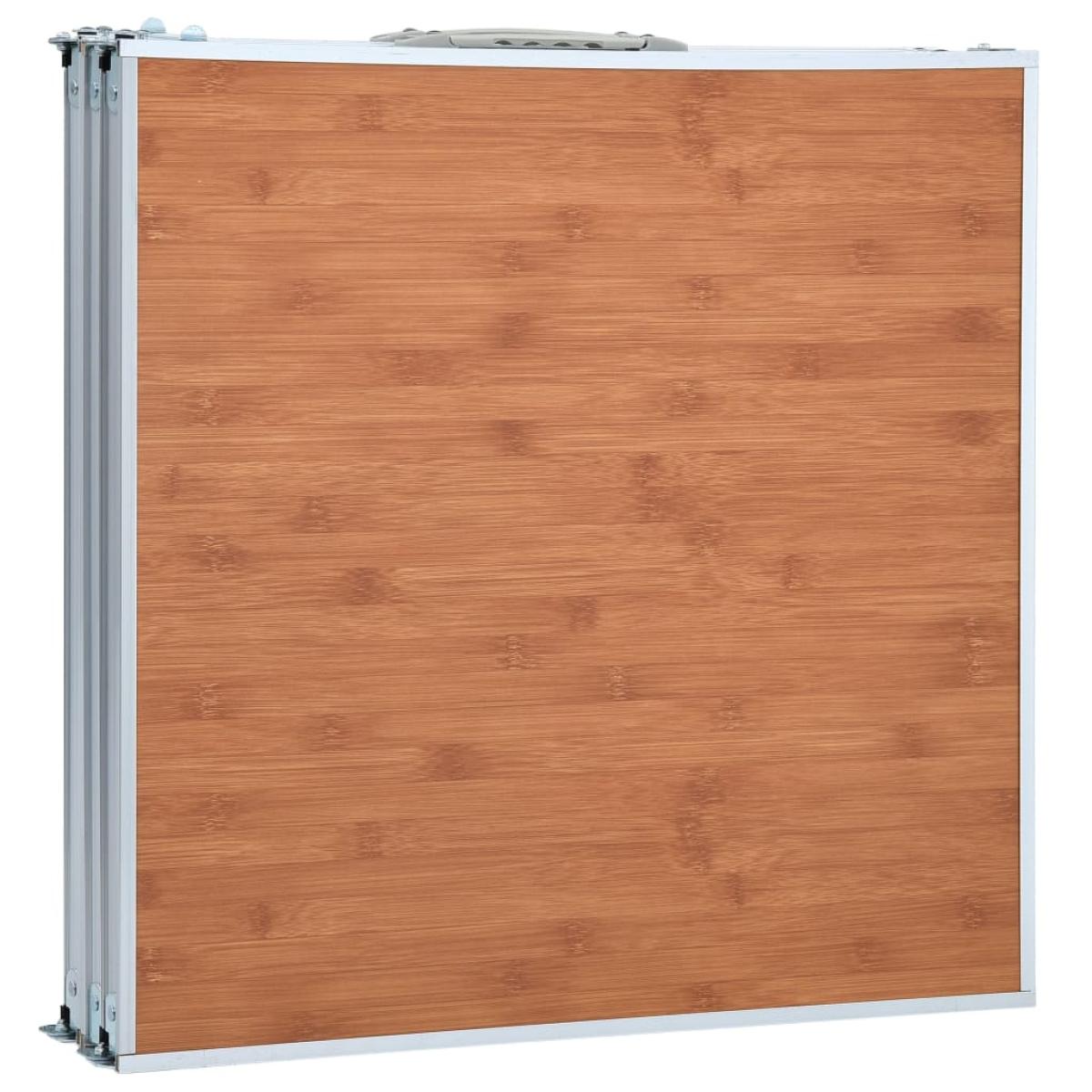Mesa de camping plegable de aluminio 180x60 cm