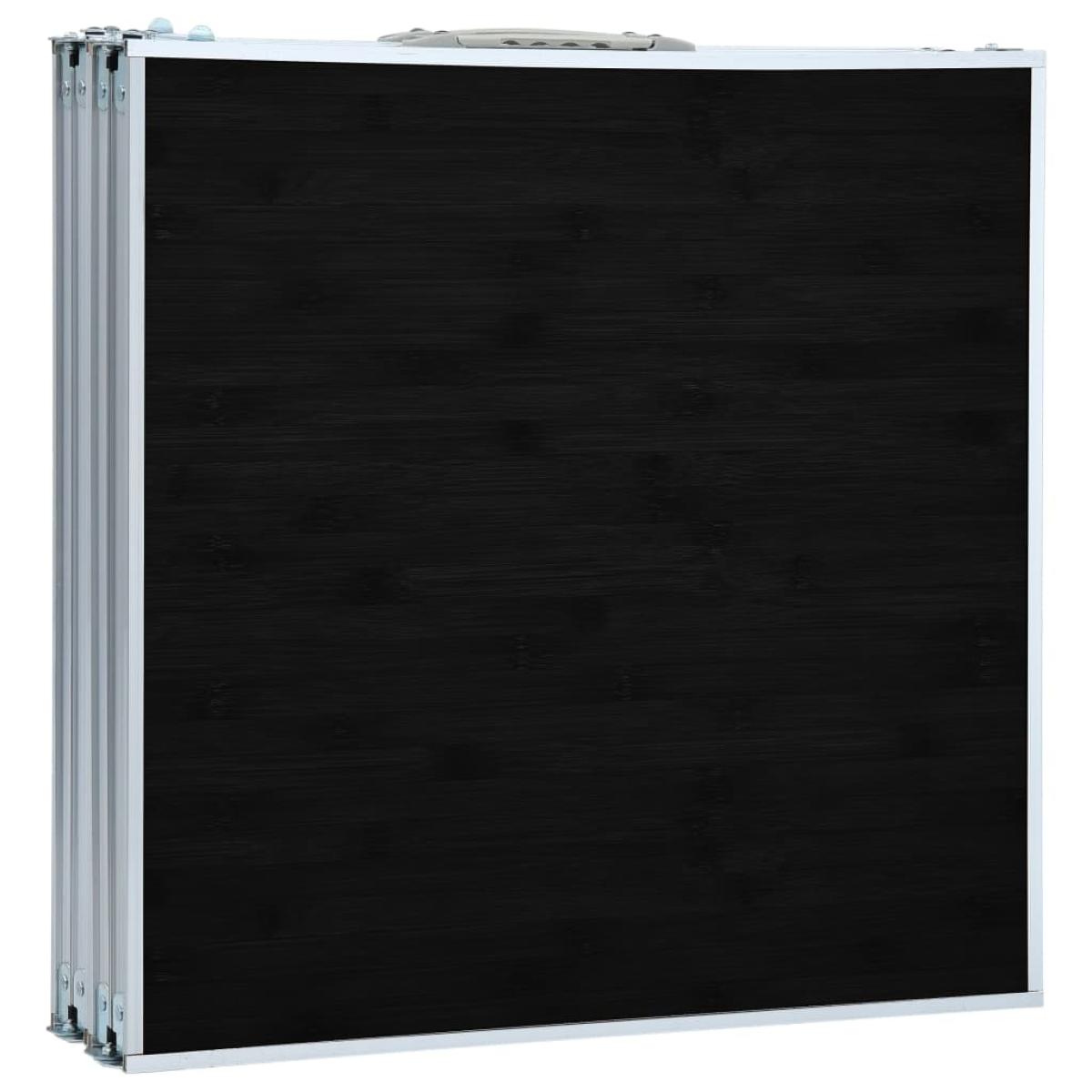 Mesa de camping plegable de aluminio gris 240x60 cm