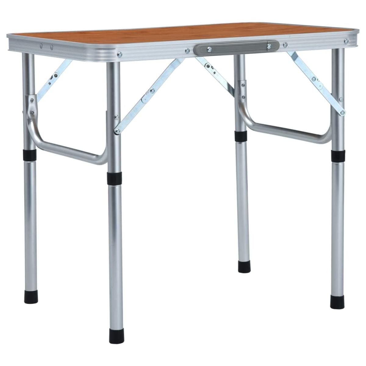 Mesa de camping plegable aluminio 60x45 cm