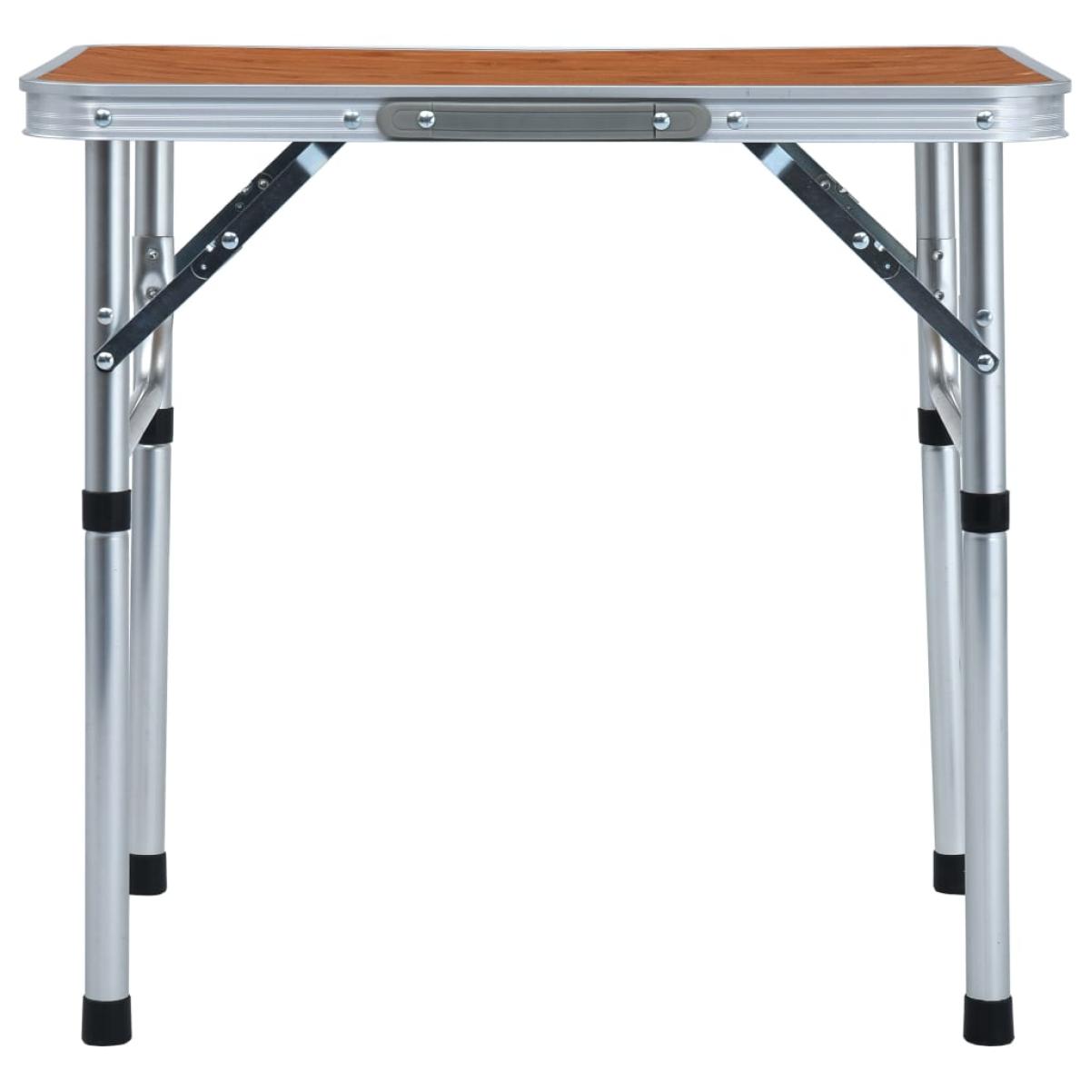 Mesa de camping plegable aluminio 60x45 cm