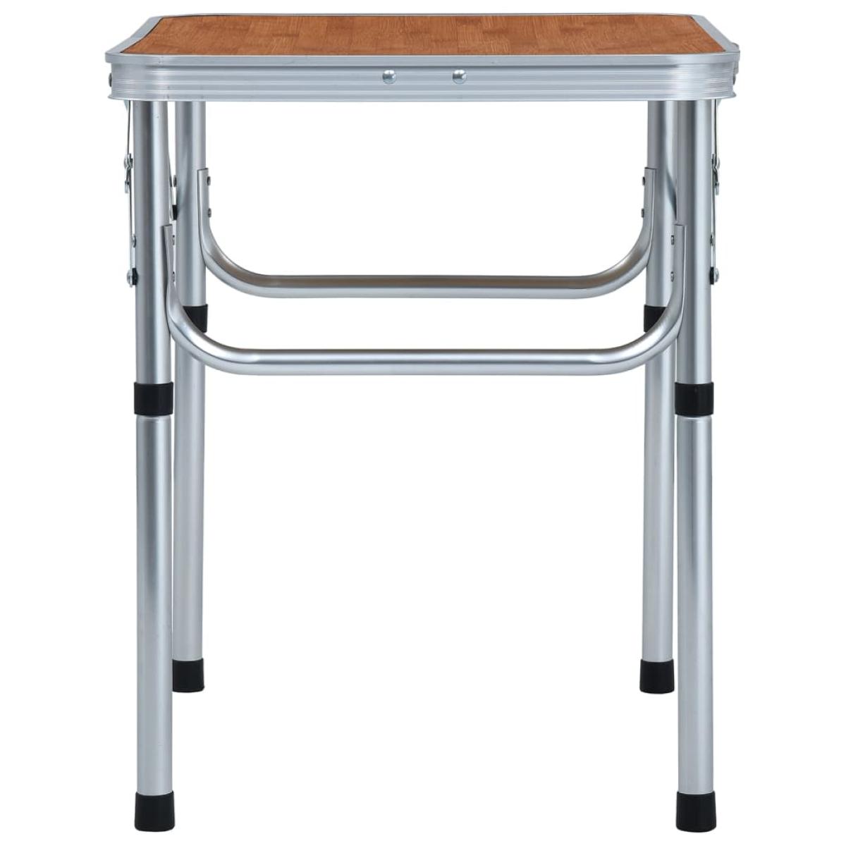 Mesa de camping plegable aluminio 60x45 cm