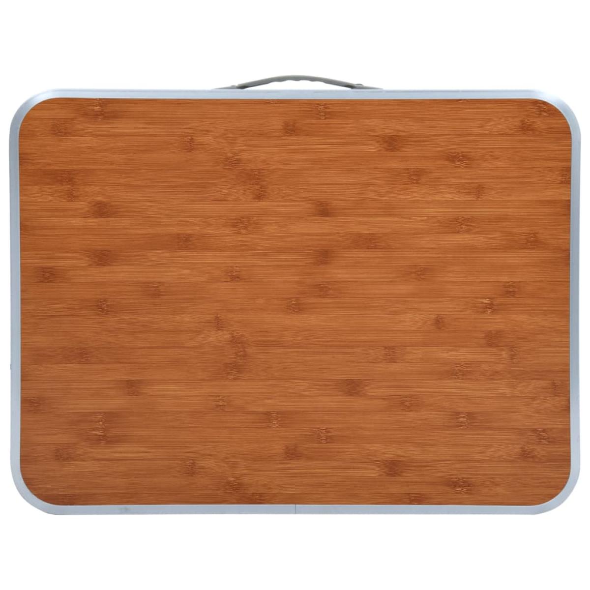 Mesa de camping plegable aluminio 60x45 cm