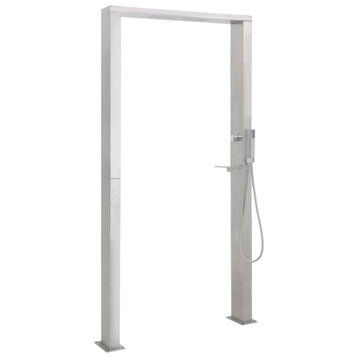 Ducha de exterior de acero inoxidable chorro doble