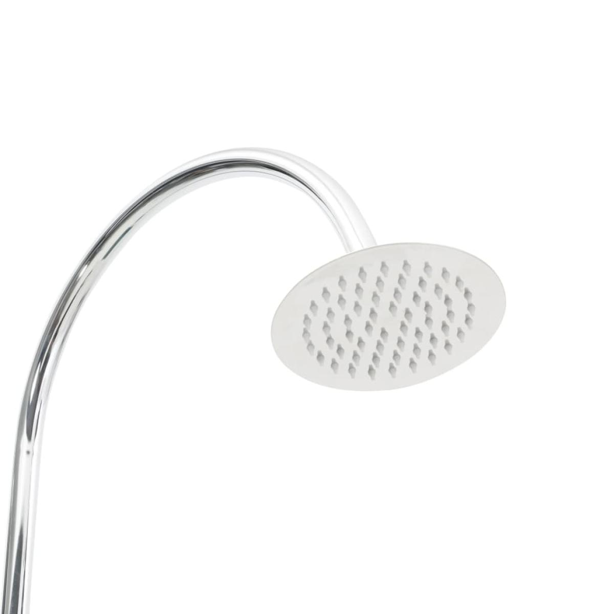 Ducha de jardín de madera gris antracita
