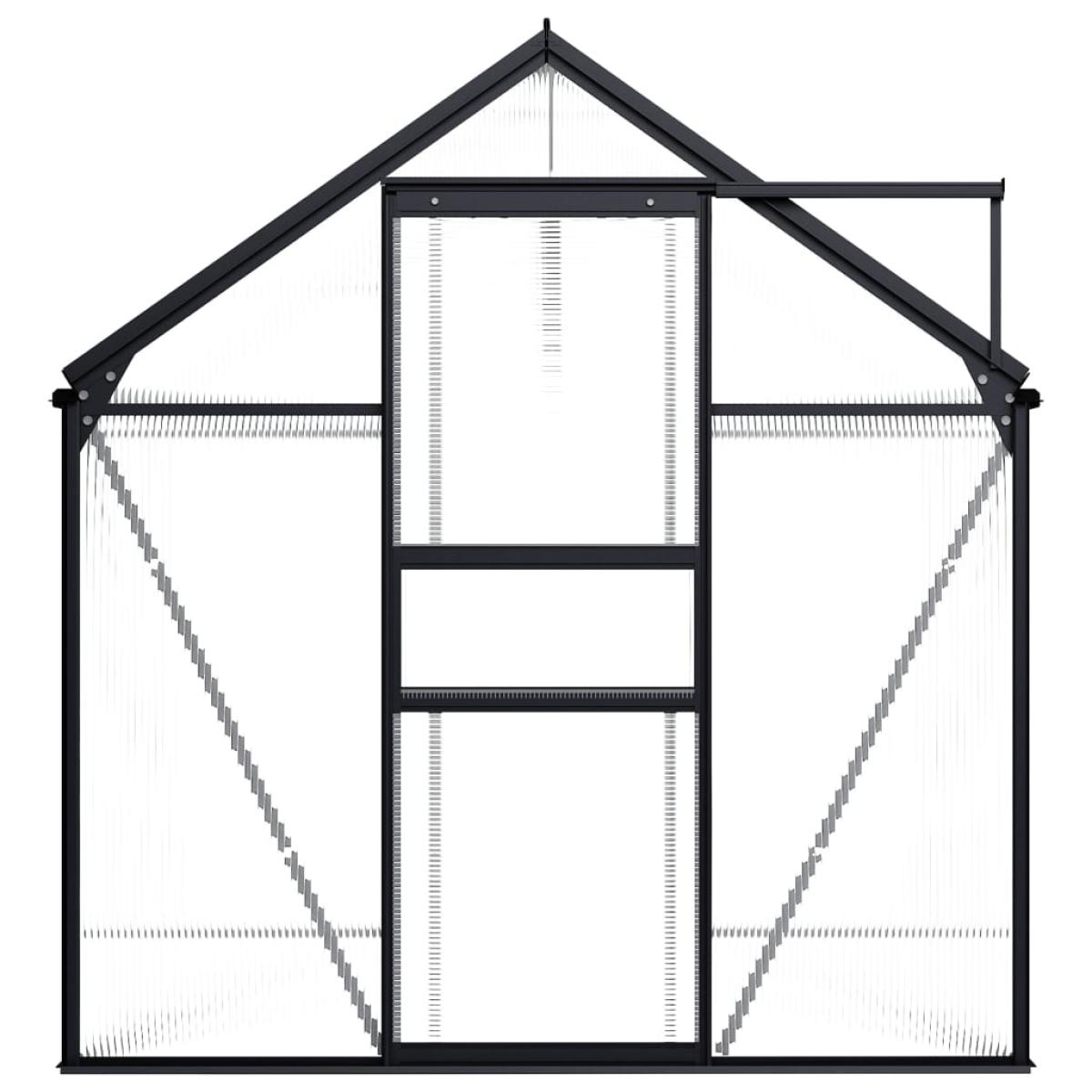 Invernadero de aluminio gris antracita 4,75 m²