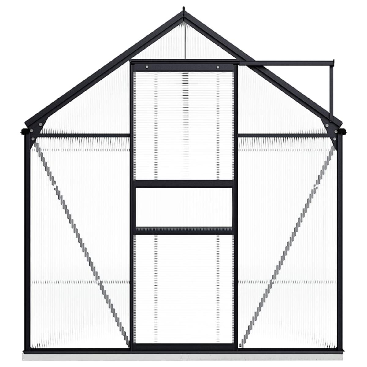 Invernadero con estructura base aluminio gris antracita 8,17 m²