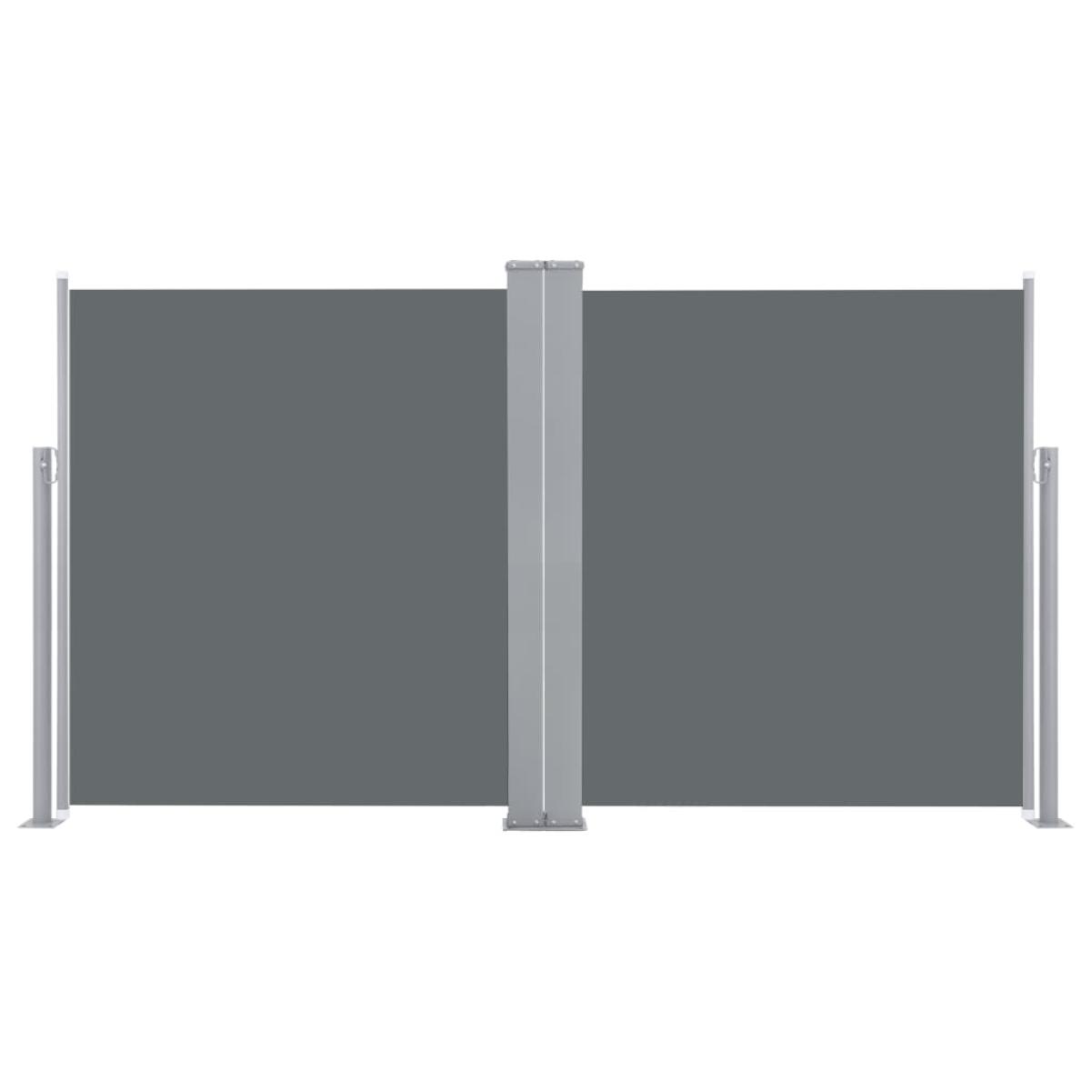 Toldo lateral retráctil gris antracita 140x600 cm
