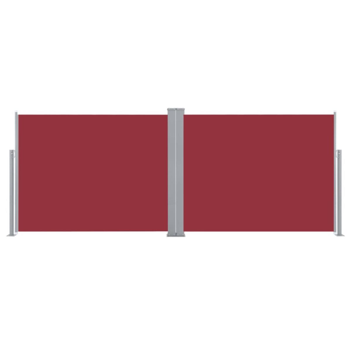 Toldo lateral retráctil rojo 140x1000 cm 