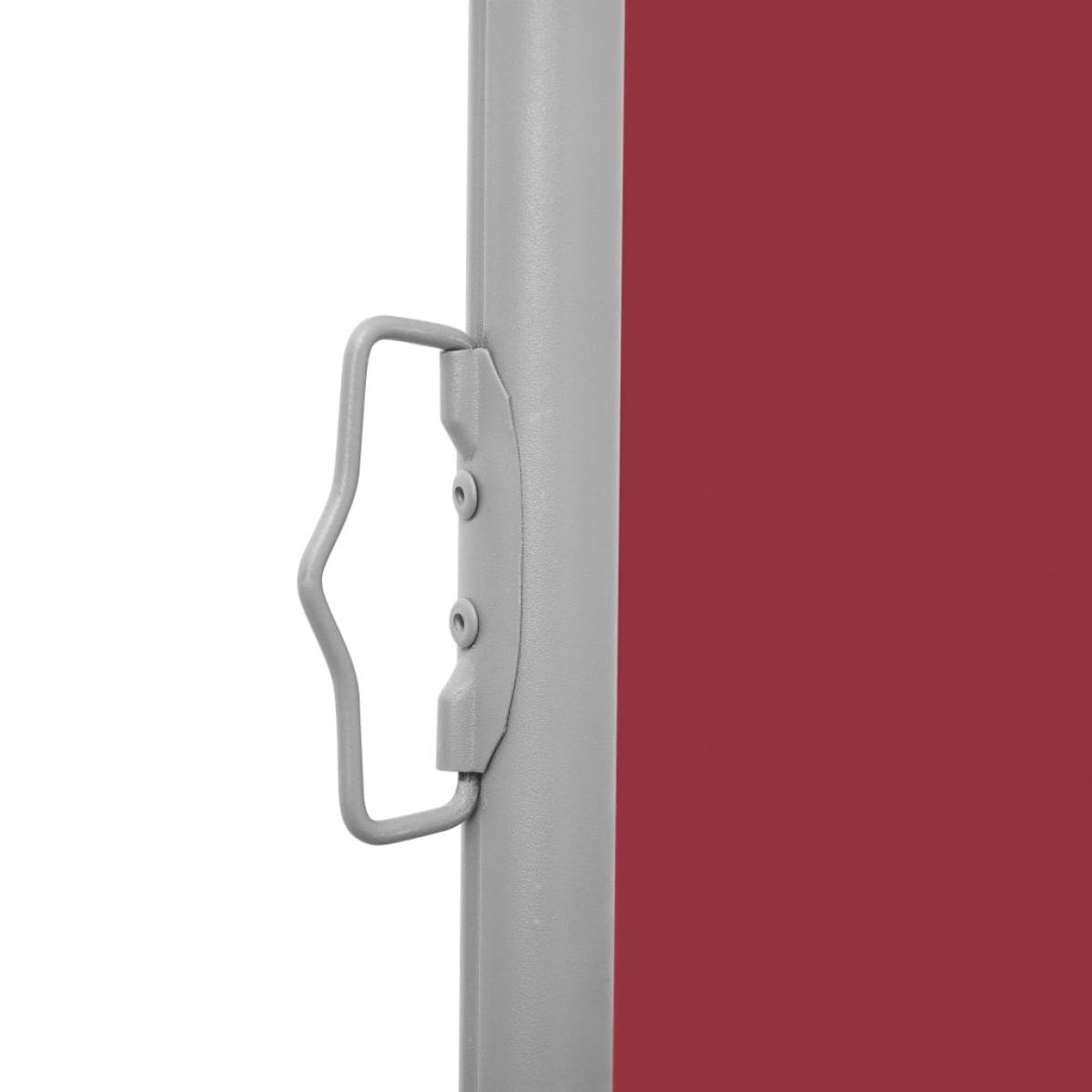 Toldo lateral retráctil rojo 140x1000 cm 