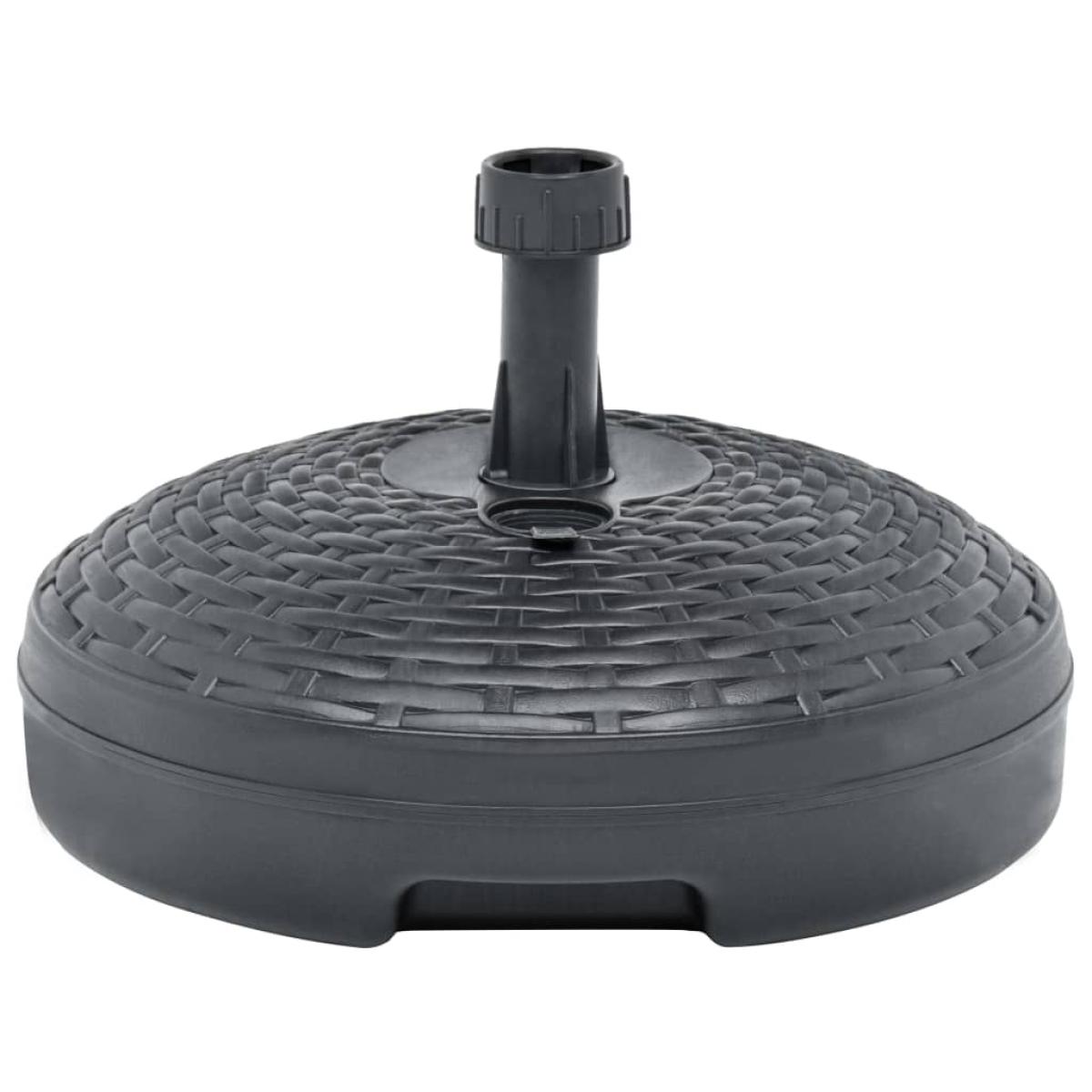 Base de sombrilla rellenable arena/agua ratán de plástico 20 L