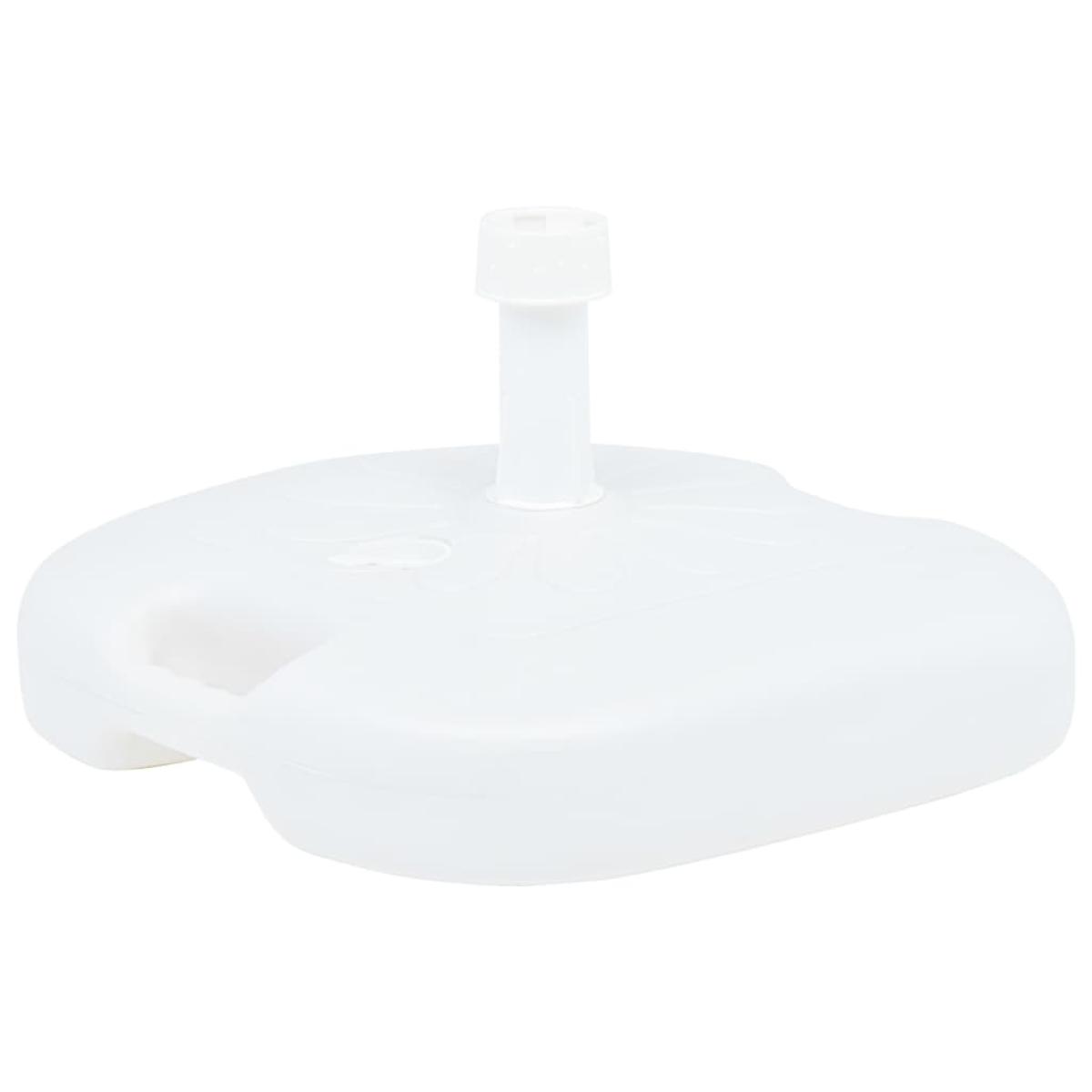 Base de sombrilla rellenable arena/agua plástico blanco 16 L