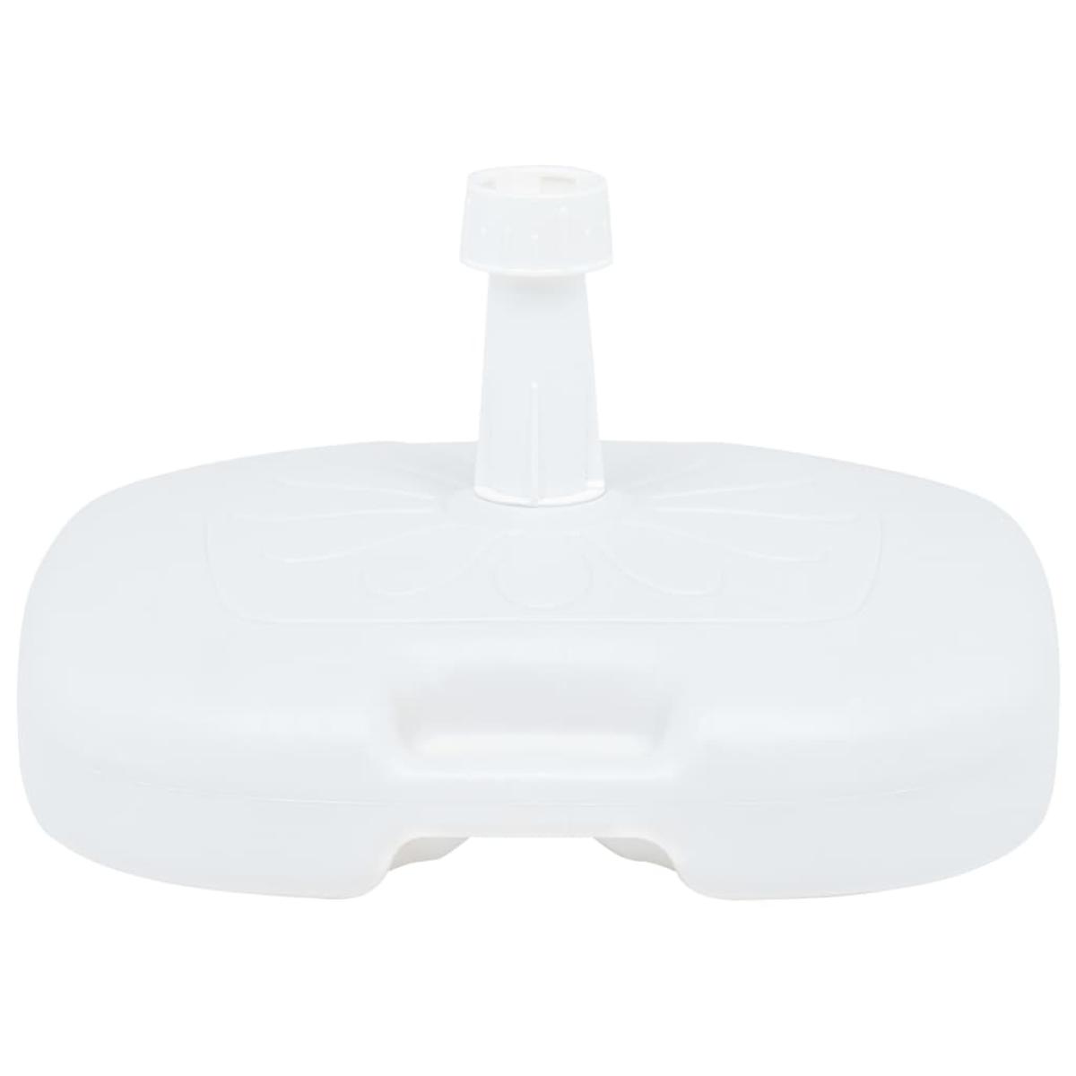 Base de sombrilla rellenable arena/agua plástico blanco 16 L