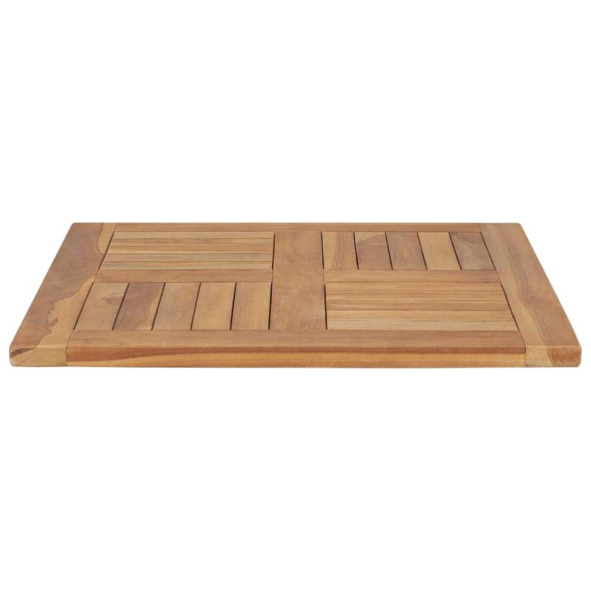 Superficie de mesa de madera maciza de teca 60x60x2,5 cm