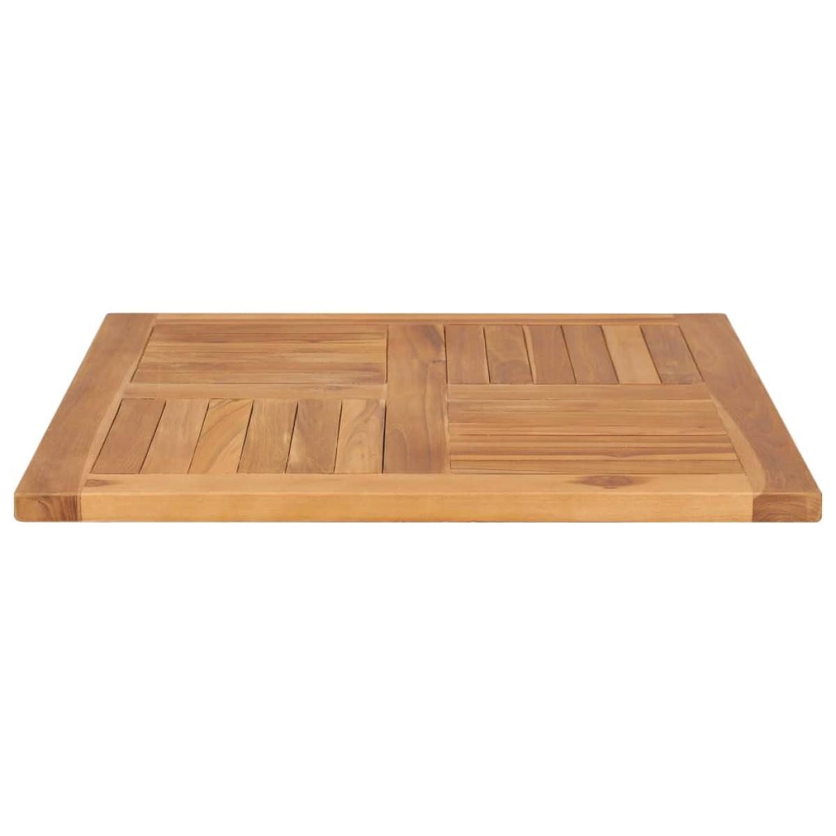 Superficie de mesa de madera maciza de teca 70x70x2,5 cm