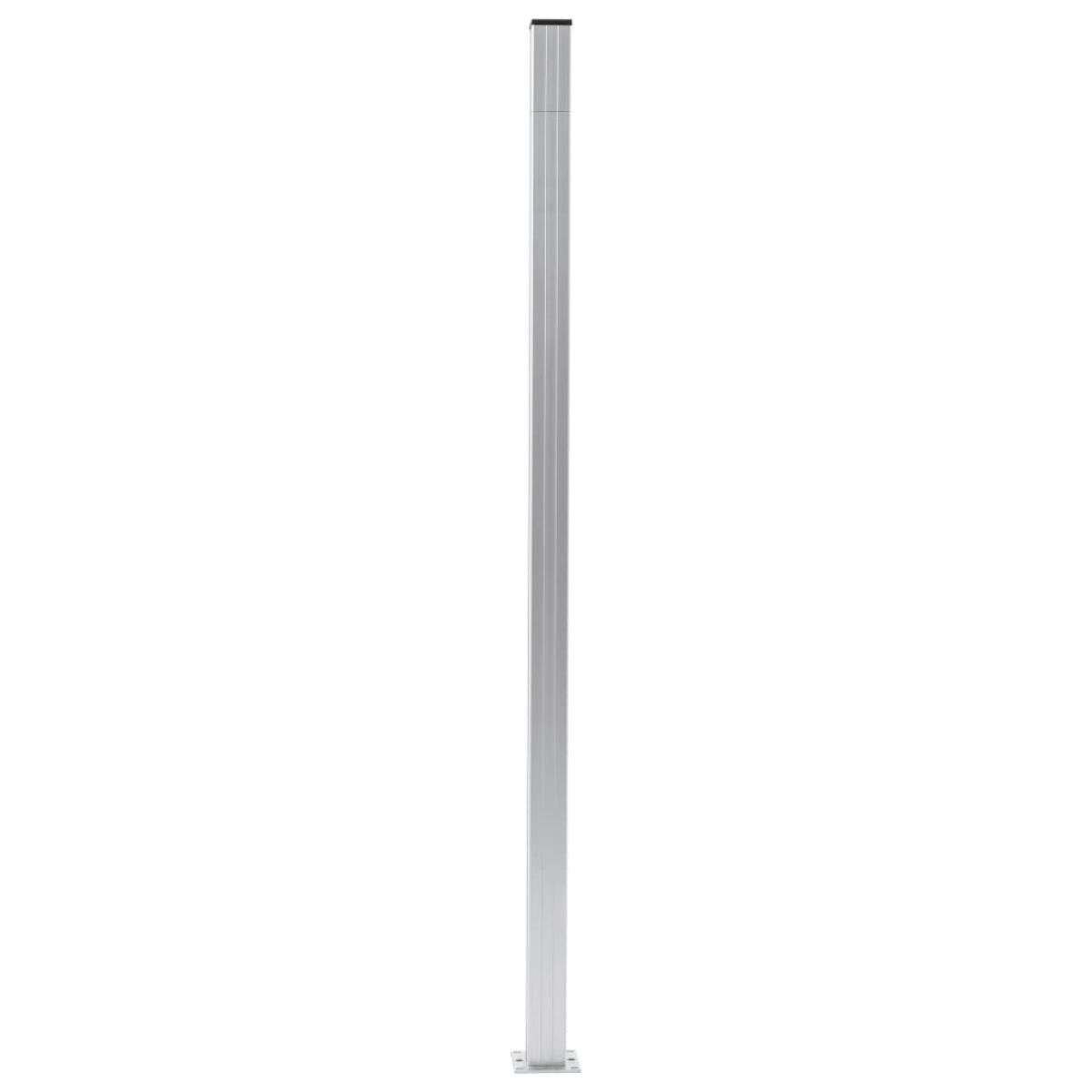 Postes de valla 2 unidades aluminio 185 cm