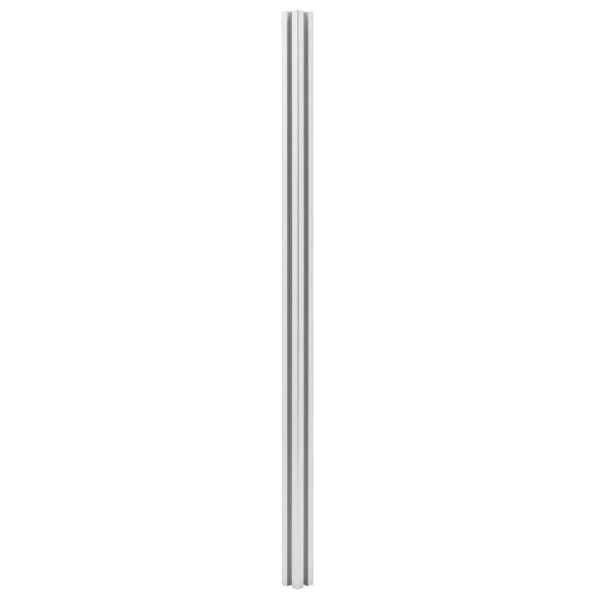 Postes de valla 2 unidades aluminio 185 cm