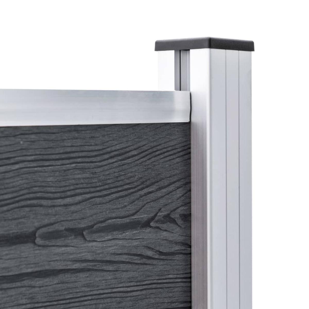 Postes de valla 2 unidades aluminio 185 cm