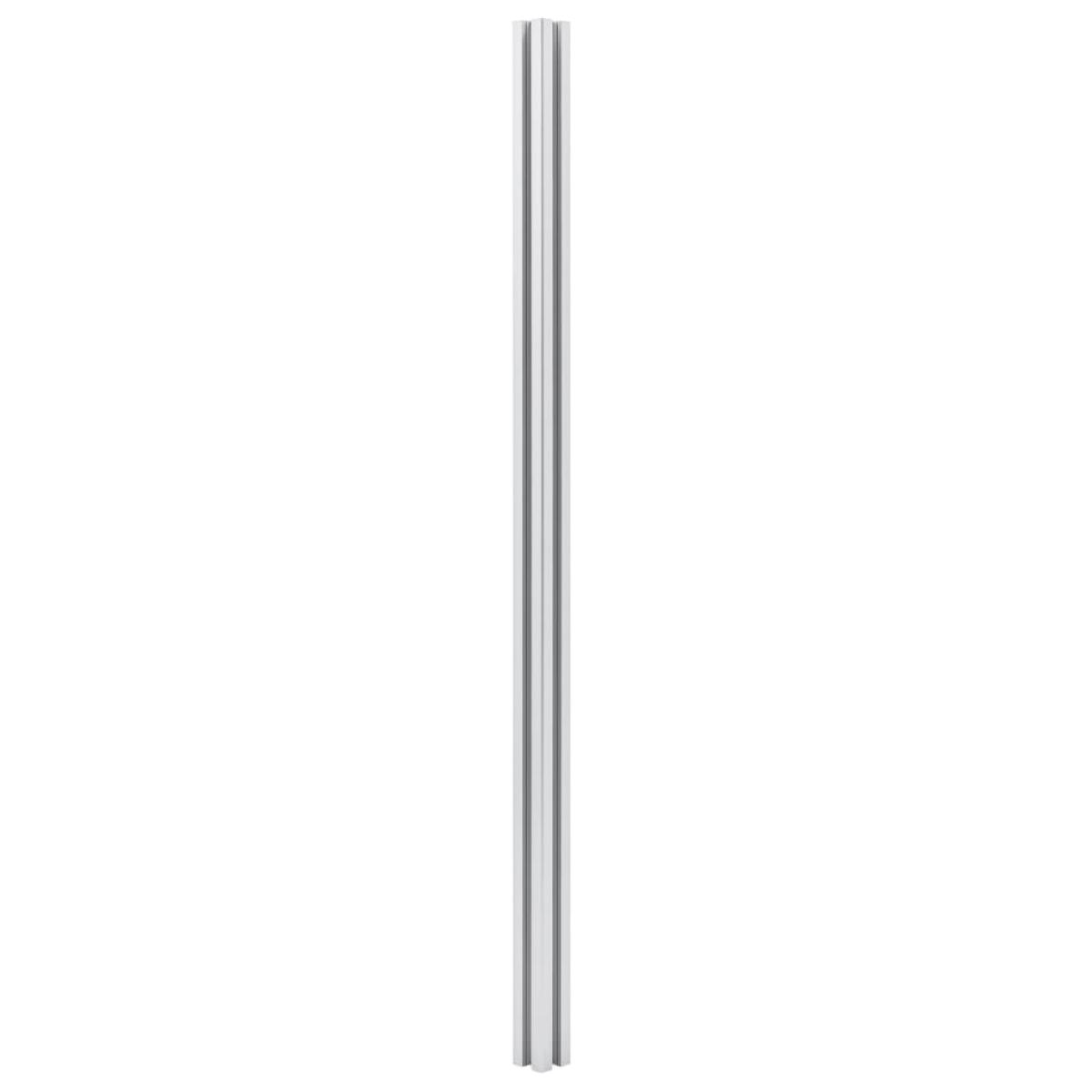 Postes de valla 3 unidades aluminio 185 cm