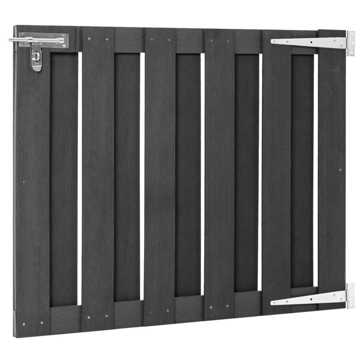 Puerta de jardín de WPC gris 100x80 cm