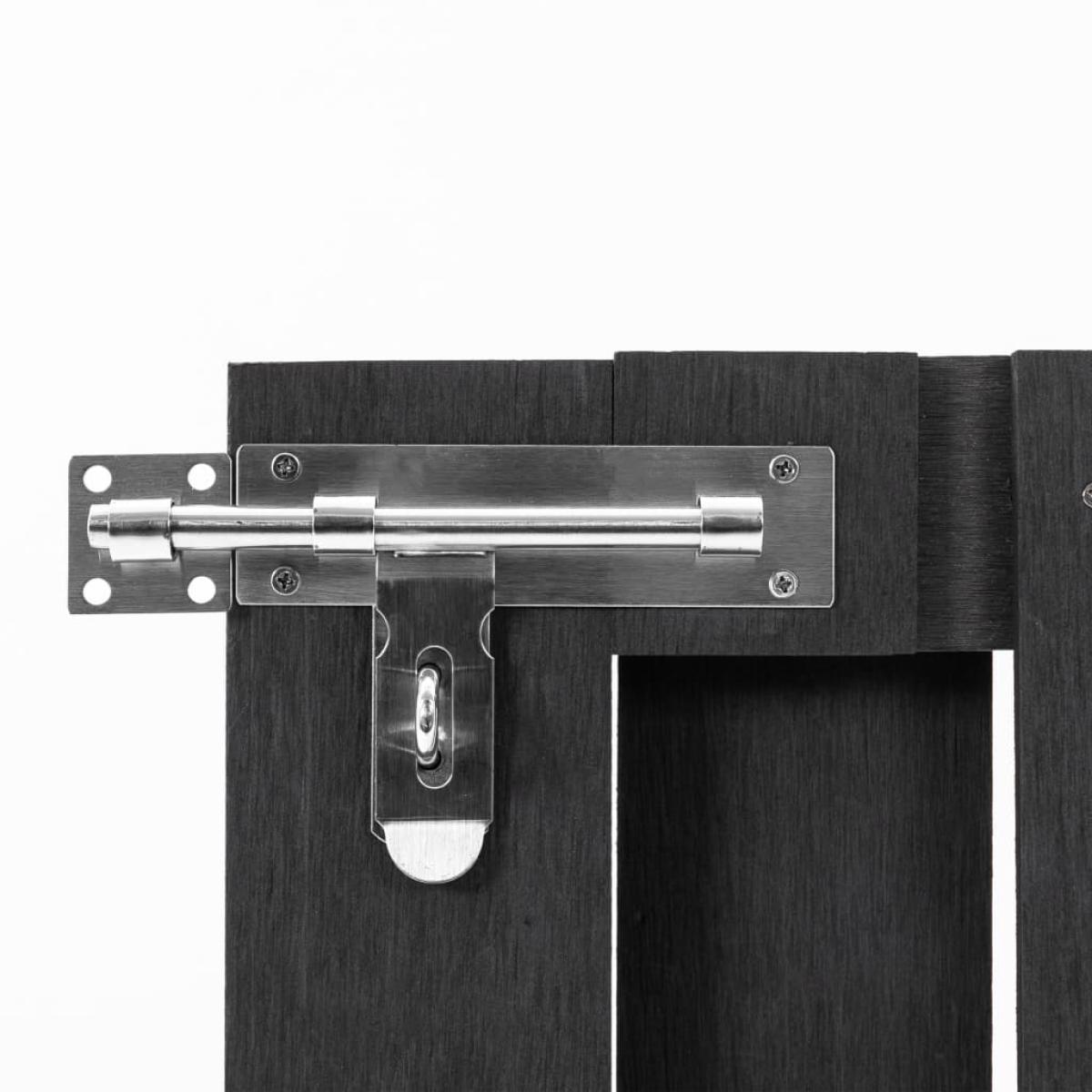 Puerta de jardín de WPC gris 100x80 cm